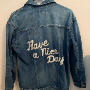 Pre loved oversized embroidered MADEWELL jacket